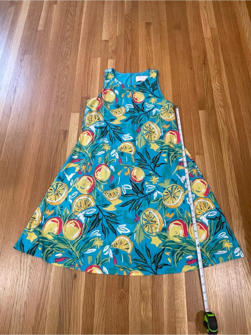 Pappagallo Lemon Print Sleeveless A-Line Dress